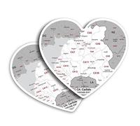 2 x Vinyl Stickers 10 cm - Heart Shape Carlisle District Art Print Decal Laptop Tablet Luggage Car Wall Fridge Door Sticker #55516