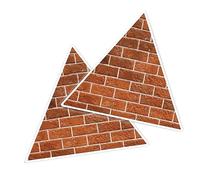 2 x Vinyl Stickers 10 cm - Triangle Shape Red Brick Pattern Builder Dad Uncle Art Print Decal Laptop Tablet Luggage Car Wall Fridge Door Sticker #170335