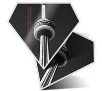 2 x Vinyl Stickers 7.5 cm - Diamond Shape CN Tower Toronto Ontario Canada Art Print Decal Laptop Tablet Luggage Car Wall Fridge Door Sticker #63060