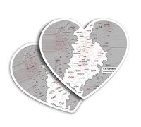 2 x Vinyl Stickers 7.5 cm - Heart Shape Coventry District Art Print Decal Laptop Tablet Luggage Car Wall Fridge Door Sticker #55521