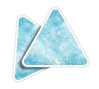 2 x Vinyl Stickers 7.5 cm - Triangle Shape Winter Frost Blue Effect Art Print Decal Laptop Tablet Luggage Car Wall Fridge Door Sticker #52495