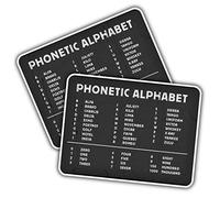 2 x Vinyl Stickers - Rectangle Shape 10x7cm Black Phonetic Alphabet Art Print Decal Laptop Tablet Luggage Car Wall Fridge Door Sticker #50284