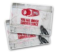 2 x Vinyl Stickers - Rectangle Shape 7.5x5cm Big Brother Surveillance Watching 1984 Art Print Decal Laptop Tablet Luggage Car Wall Fridge Door Sticker #50247