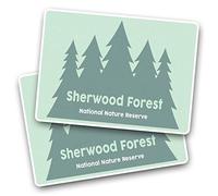 2 x Vinyl Stickers - Rectangle Shape 7.5x5cm Sherwood Forest England Camping Art Print Decal Laptop Tablet Luggage Car Wall Fridge Door Sticker #60859