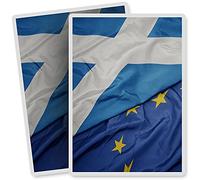 2 x Vinyl Stickers - Rectangle Shape 7x10cm - EU Scottish Flag Scotland Europe Art Print Decal Laptop Tablet Luggage Car Bike Sticker #44981