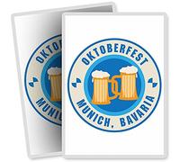 2 x Vinyl Stickers - Rectangle Shape 7x10cm - Oktoberfest Munich Bavaria Art Print Decal Laptop Tablet Luggage Car Bike Sticker #4232