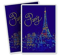 2 x Vinyl Stickers - Rectangle Shape 7x10cm - Paris France Travel Eiffel Tower Art Print Decal Laptop Tablet Luggage Car Bike Sticker #21995