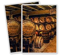 2 x Vinyl Stickers - Rectangle Shape 7x10cm - Scottish Distillery Whiskey Barrels Art Print Decal Laptop Tablet Luggage Car Bike Sticker #16369
