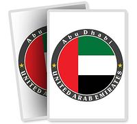 2 x Vinyl Stickers - Rectangle Shape 7x10cm - United Arab Emirates Abu Dhabi Flag Art Print Decal Laptop Tablet Luggage Car Bike Sticker #5621