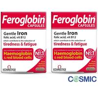 2 X Vitabiotics Feroglobin B12 Slow Release Capsules 30-Iron Vitamin B12