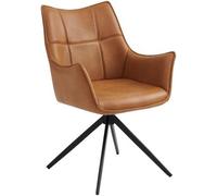2 x Vito Tan Faux Leather Dining Armchair