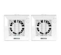 2 x Vortice 11201 PUNTO M100/4" Axial Extractor Fans 100mm (Standard Model)