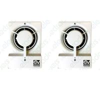 2 x Vortice 11630 RECORD M 10/4" T Axial Extractor Fans with Timer 100mm TIPOM10