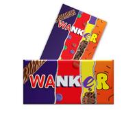 2 x W*nker Chocolate Bar Wrapper - Get Well Soon Gifts, Teacher Gifts, Funny Gifts for Women, Men, Teachers Birthday Present Rude Joke Secret Santa (Chocolate not included)