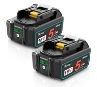 2 x Waitley 5500 mAh 18 V Battery for Makita BL1850 BL1860B BL1840 BL1830 BL1820B BL1815 Compatible with Makita 18 V Power Tools