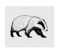 2 x 'Walking Badger' Microfibre Lens/Glasses Cleaning Cloths (LC00025411)