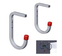 2 x Wall & Ceiling Mounted 50kg Bike Storage Hooks, Bracket Ladders Tools Garage