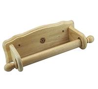 2 X Wall Towel Holder, Natural Wood