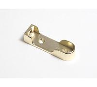 2 x Wardrobe EB Brass Plated TOP FIX Socket Oval 65MM Length Dia. 16MM