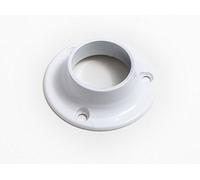 2 x Wardrobe Rail Rod Round Socket Support Brackets 25MM 1 INCH White