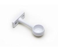 2 x Wardrobe Socket Rod Rail END Support Bracket 19MM White