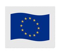 2 x 'Waving European EU Flag' Microfibre Lens/Glasses Cleaning Cloths (LC00024909)