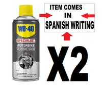 2 x WD40 Specialist Motorbike Silicone Shine 400ml - EU WRITING
