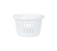 Casa 2 x Plastic Round Laundry Basket Wham White One Size
