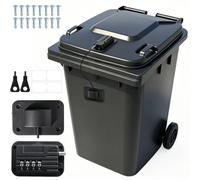 2 x Wheelie Bin Lock with Combination Lock for Wheelie Bins 60-360 L No Drilling Required