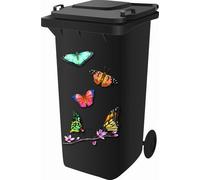 2 x Wheelie Bin Self Adhesive Sticker Kit, Butterfly Design