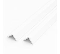 2 x White 1 Metre UPVC Plastic Rigid Angle 100 x 100mm Corner Cover Trim 90 Degree