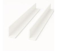 2 x White 1 Metre UPVC Plastic Rigid Angle 50 x 25mm Corner Cover Trim 90 Degree