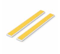 2 x White Adhesive PVC Flat Bar DIY Trim, 38mm x 1 Metre Moisture Resistant Plastic Strip for Window Door and Flooring Edge Edging Finish