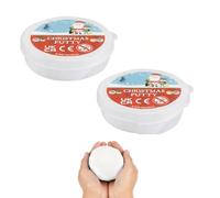 2 x White Christmas Snow Putty For Snowballs Snowman And Xmas Crafts - Craft Putty 40g - Stocking Filler.