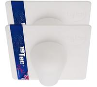 2 x White Drill Hole Damage Cable Tidy Cover Shield for Pipe Hose Buster Plates fits Coaxial TV Alarm/Telephone Wire RG59 Coax CCTV Low Voltage Garden Lights Power electrical Leads Weather External