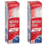 2 x WHITE GLO Extra Strength Whitening Toothpaste Professional Choice 150ml