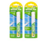 2 x White Grout Revival Pen Water Based Non-Toxic 60m Coverage