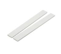 2 x White PVC Flat Bar DIY Trim, 50mm x 1 Metre Moisture Resistant Plastic Strip for Window Door and Flooring Edge Edging Finish