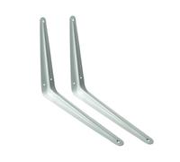 2 x White Shelf Support London Brackets 200MM x 250MM 8 INCH x 10 INCH