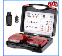 2 x Wireless Magnetic LED Trailer Light Kit, USB Rechargeable Towing Tow Lights for Trailer, Caravan & Truck, IP65 Waterproof