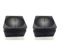 2 x Wiska 10061999 Weatherproof Electrical Junction Box IP65 76mm x 76mm x 51mm