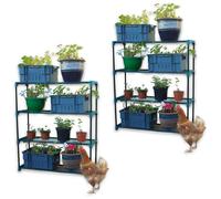 2 X Woodside Greenhouse Shelving Shed Racking Garage Staging Storage Shelves