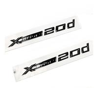 2 x Xdrive 20d Car Emblem Lettering X Drive Badge Side Boot Black Sticker Suitable for BMW