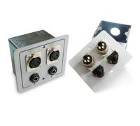 2 x XLR & 6.35mm Microphone Mic Outlet Wall Face Plate