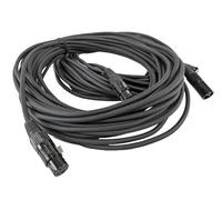 2 x XLR Mic Leads 20 Metre - Durable Audio Cables & Black Rewireable Connectors