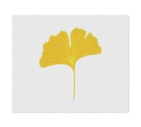 2 x 'Yellow Ginkgo Leaf' Microfibre Lens/Glasses Cleaning Cloths (LC00027118)
