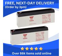 2 x Yuasa NP2.3-12 12V 2.3Ah Alarm Panel Batteries AGM VRLA