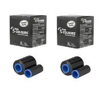 2 x Zebra Ribbon P300 P310i P320i P330i P430 P520 Card 800015-101 Black