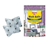 2 X Zero In Moth Balls (New Generation Clothes Moth Balls, Kills Moths, Larvae and Eggs in Wardrobes, Effective for up to 3 Months) - Pack of 10