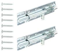 2 x Zinc Tower Bolt 4" Latch Catch Heavy Duty Garden Gate Shed Sliding Door Ironmongery